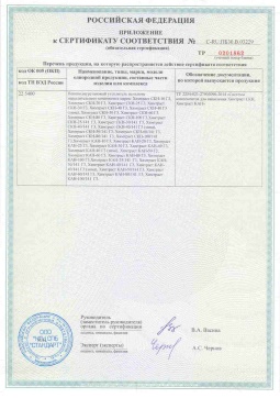 2017.05.31 Мичуринск - Химтраст. Приложение к сертификату пенополиуретановые утеплители на основе напыляемого компонента. ТУ 2254-021